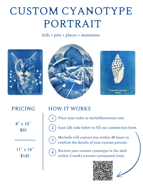 11" x 14" Custom Cyanotype Portrait